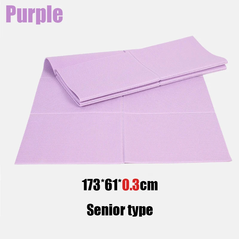 Foldable Yoga Mat 173cm*61cm PVC Non Slip Carpet Mat 3mm/6mm Sports Fitness Exercise Pad Portable Pilates Gymnastics Mats