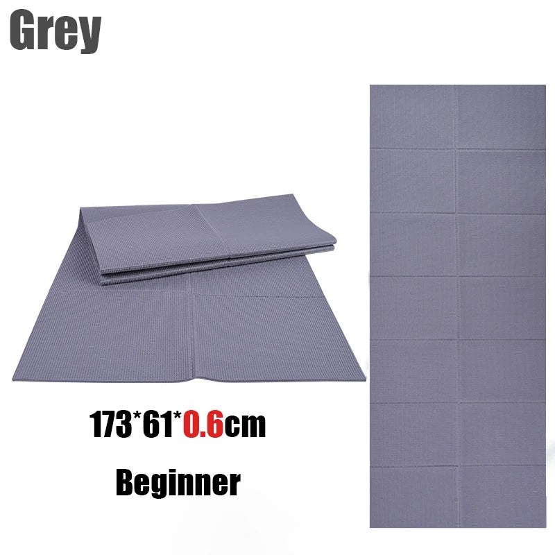 Foldable Yoga Mat 173cm*61cm PVC Non Slip Carpet Mat 3mm/6mm Sports Fitness Exercise Pad Portable Pilates Gymnastics Mats