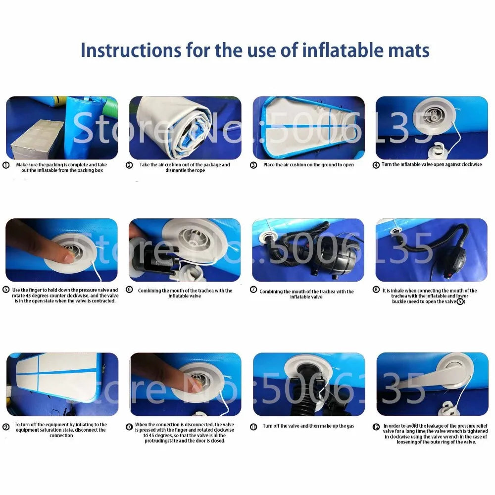 8m 10m 12m Inflatable Gymnastics Air Mat Tumble Track Tumbling MatInflatable Floor Mats with Electric Air Pump