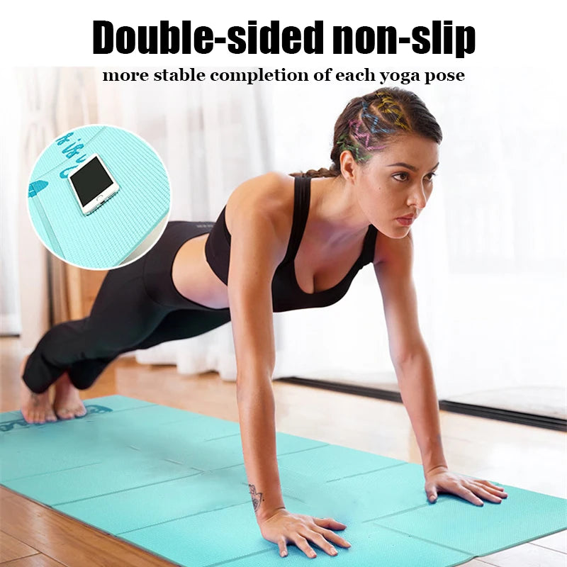 Foldable Yoga Mat 173cm*61cm PVC Non Slip Carpet Mat 3mm/6mm Sports Fitness Exercise Pad Portable Pilates Gymnastics Mats