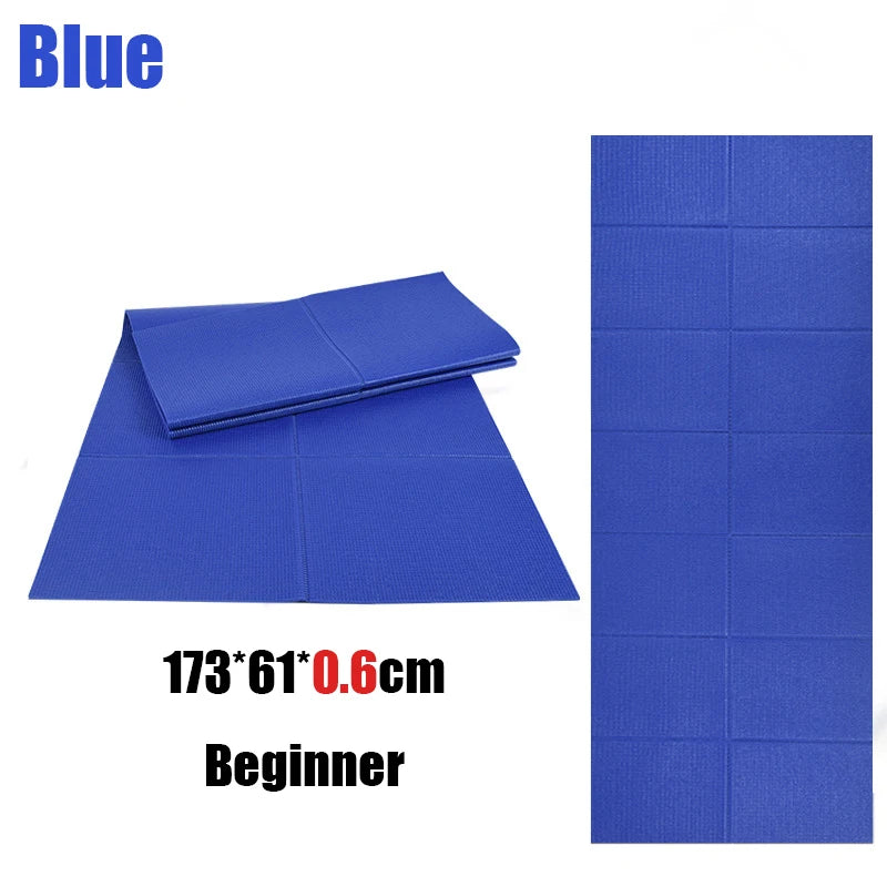 Foldable Yoga Mat 173cm*61cm PVC Non Slip Carpet Mat 3mm/6mm Sports Fitness Exercise Pad Portable Pilates Gymnastics Mats