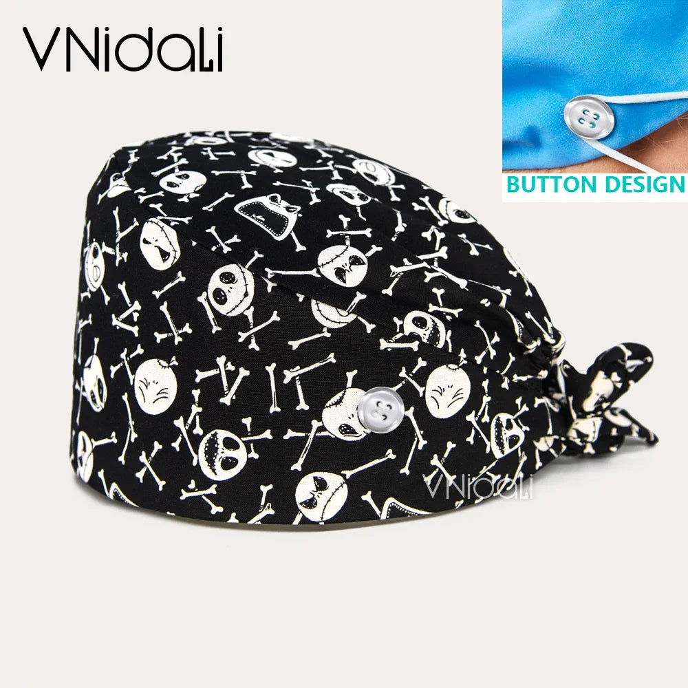 Women and Men with Sweatband Scrubs Cap hospital pharmacy work cap Beauty Spa Care Hat medical Scrub hat Nursing cap