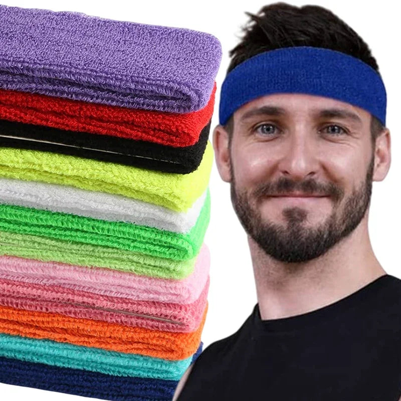 Outdoor Sports Headband Portable Fitness Hair Bands Man Woman Hair Wrap Brace Elastic Cycling Yoga Running Exercising Sweatband