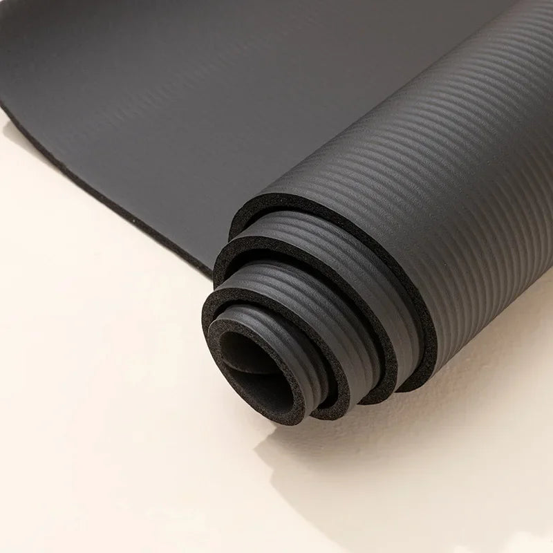 High Quality Durable Fitness Yoga Pad Good Rebound Nature Rubber NBR Home Gym Large 15mm Non slip Yoga Mat