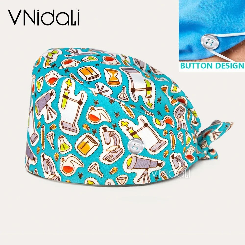 Women and Men with Sweatband Scrubs Cap hospital pharmacy work cap Beauty Spa Care Hat medical Scrub hat Nursing cap