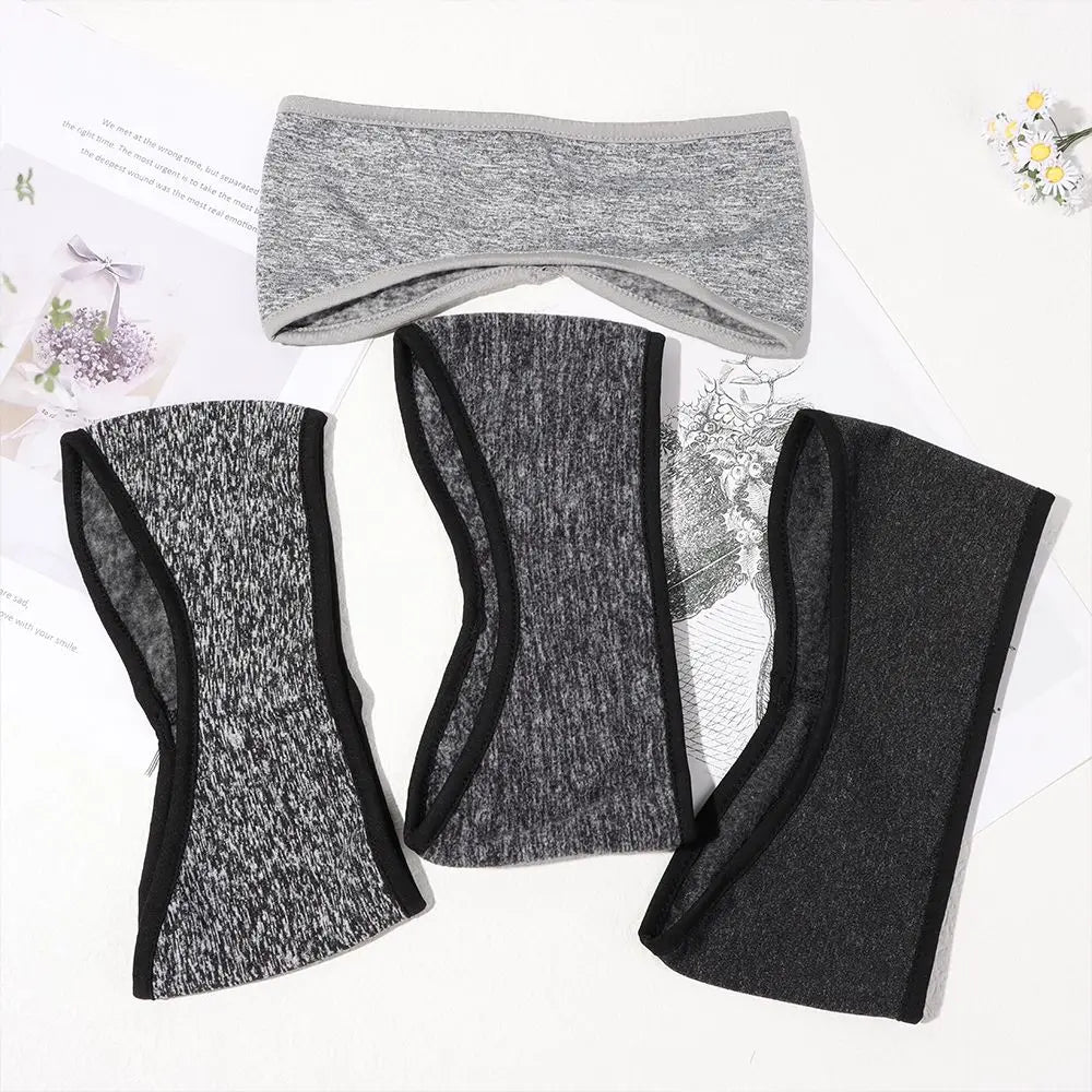 Outdoor Sports Hair Sweat Fleece Ear Cover Women Girls Men Running Headband Ear Warmer Winter Sweatband Ear Muffs Yoga Headband