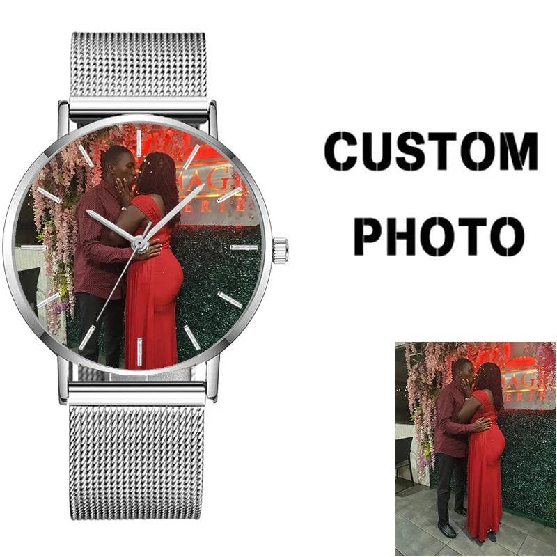 Custom Watch Logo Personal Picture Printing Creative Letter Text Watch Make Your Own Watch