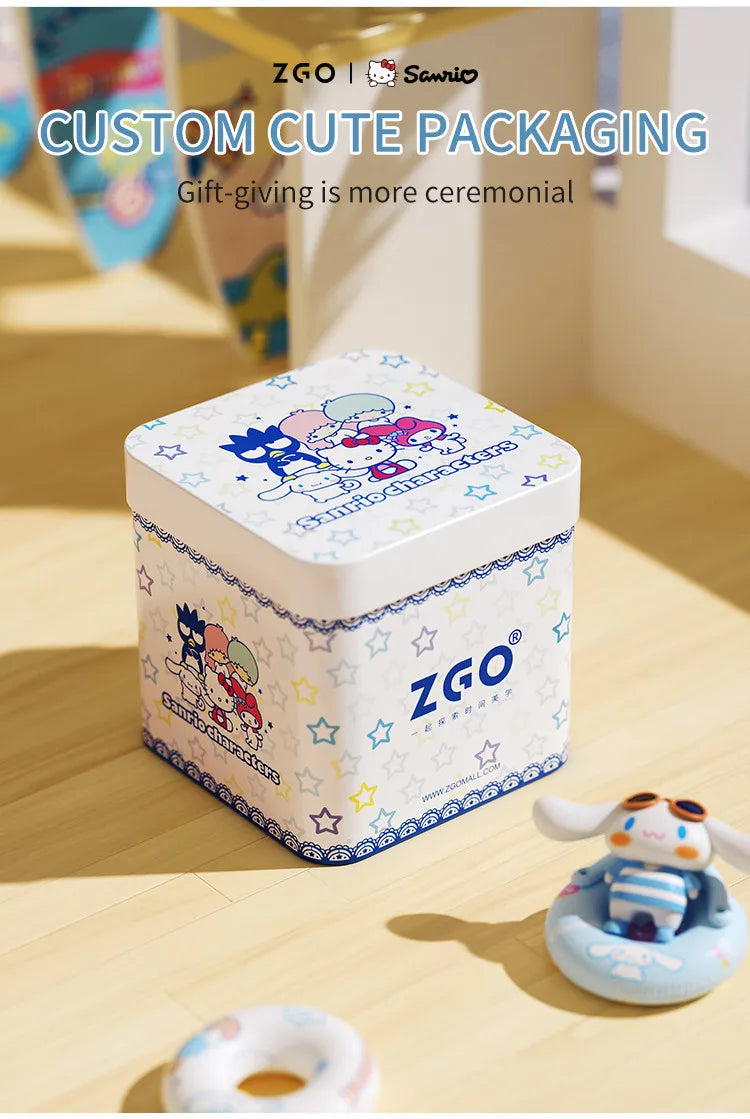 ZGO X Sanrio Cinnamoroll Electronic Watch for Schoolgirl Middle and High School Students Girls Waterproof Wristwatch Gift 863