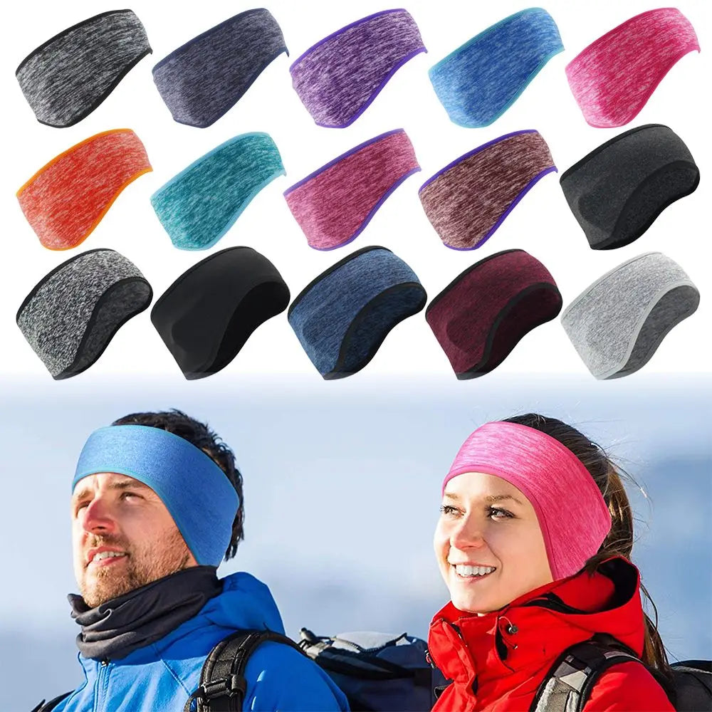 Outdoor Sports Hair Sweat Fleece Ear Cover Women Girls Men Running Headband Ear Warmer Winter Sweatband Ear Muffs Yoga Headband