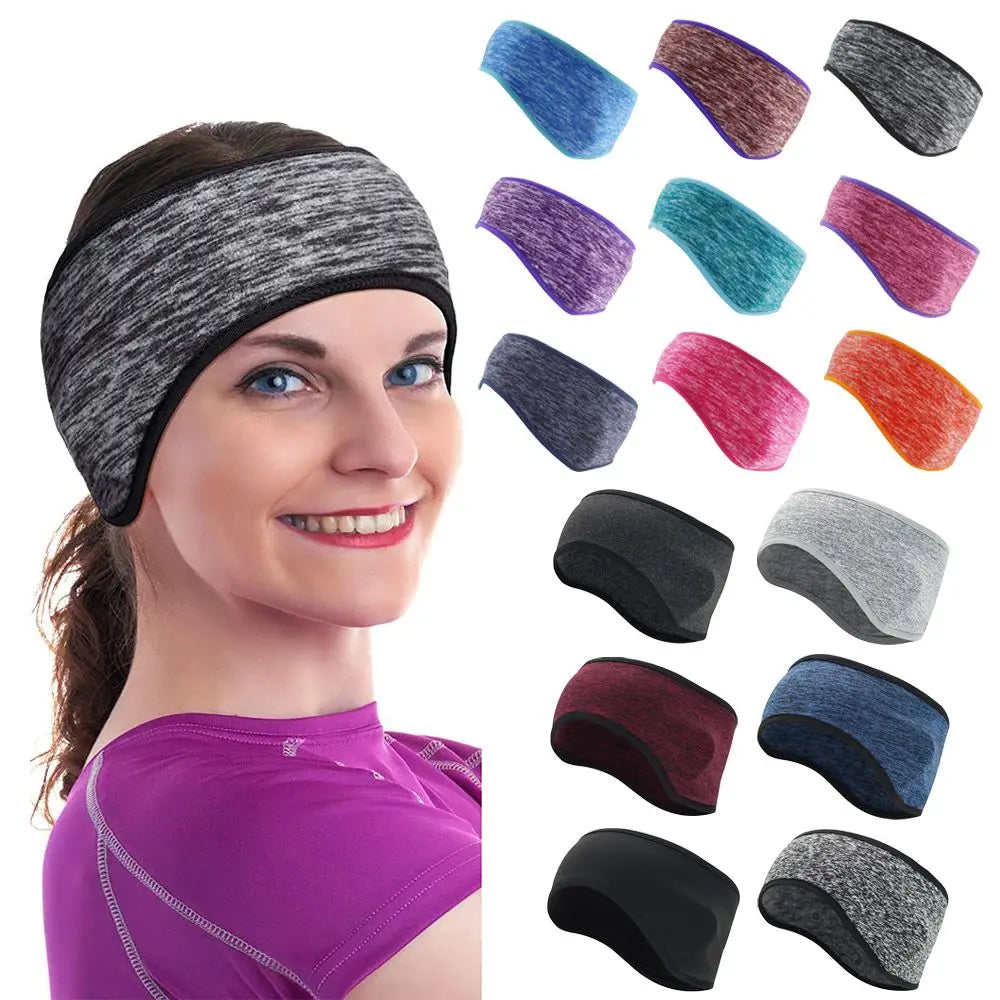 Outdoor Sports Hair Sweat Fleece Ear Cover Women Girls Men Running Headband Ear Warmer Winter Sweatband Ear Muffs Yoga Headband