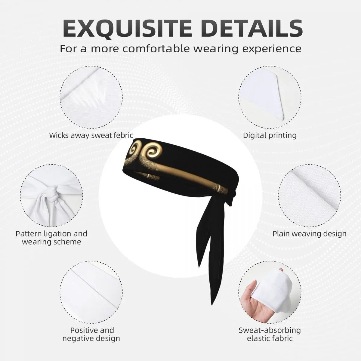 Black Myth Wukong Ring Sports Sweatband Outfits Man Basketball Sun Wukong Golden Ring Headwrap Cool Streetwear