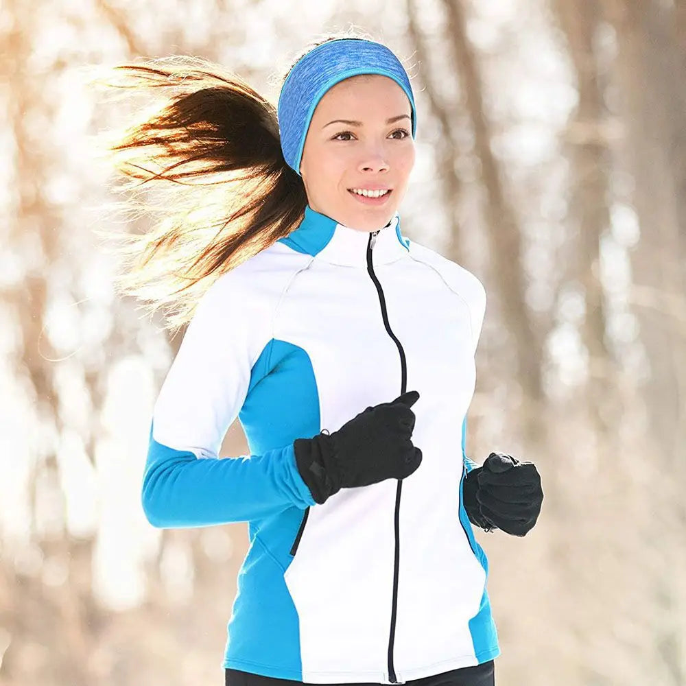 Outdoor Sports Hair Sweat Fleece Ear Cover Women Girls Men Running Headband Ear Warmer Winter Sweatband Ear Muffs Yoga Headband