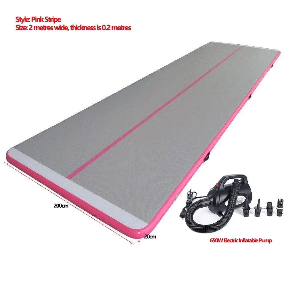 12m 14m 16m Inflatable Yoga Mat 20cm Gymnastics Mat Training Artistic Fitness Beginner Floor Air Track Mat Trampoline Gym Mats