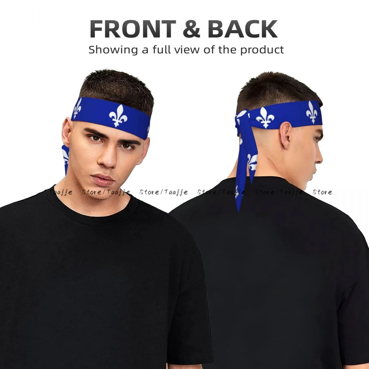 Sweatband Bandanas New Quebec Flag Hairband Head Tie Sports Headband Hair Accessories