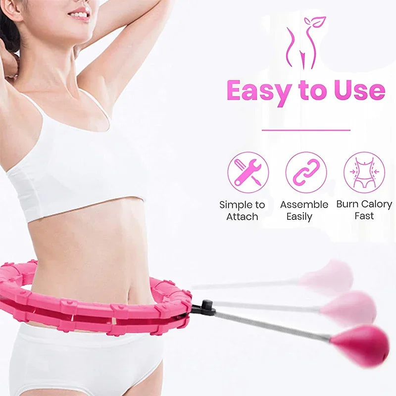 Weighted Hula Circle Hoops for Adults Weight Loss Plus Size for Adults Smart Exercise