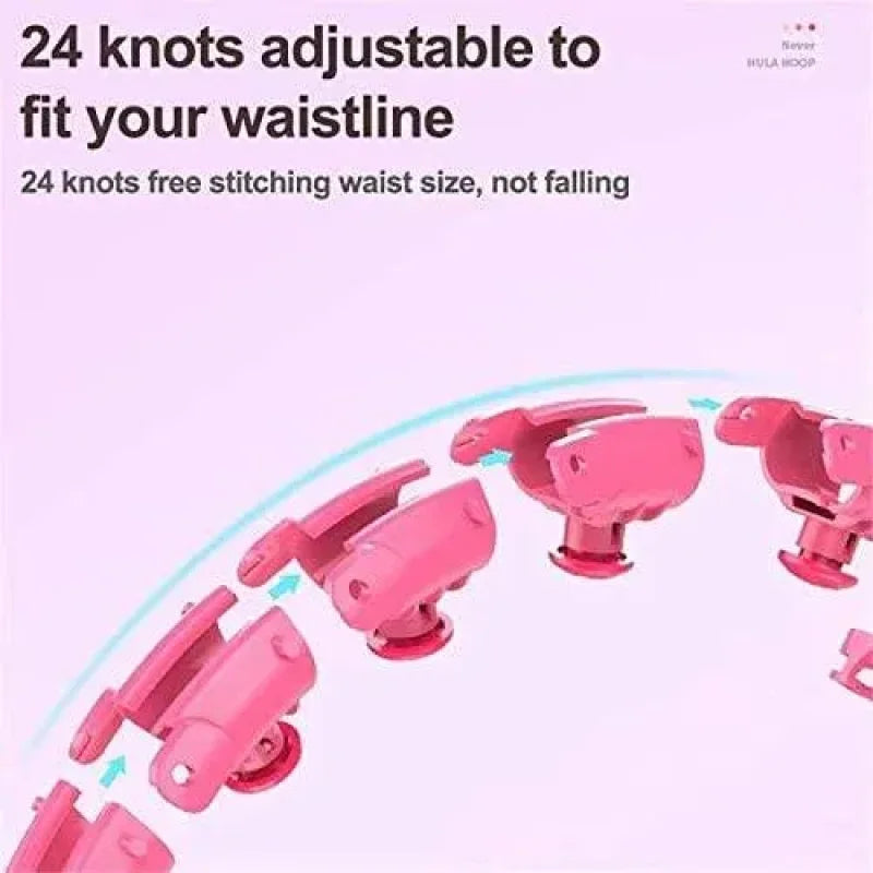 Knots Weighted Pink Hoola Fitness Hoop Smart Hula Thin Waist Weight Loss Knots Weighted Hoola Fitness Hoop