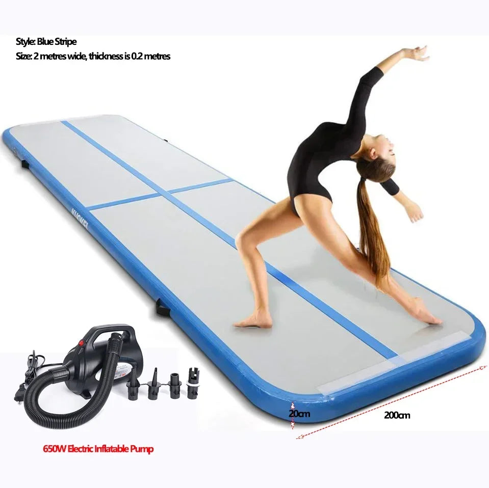 12m 14m 16m Inflatable Yoga Mat 20cm Gymnastics Mat Training Artistic Fitness Beginner Floor Air Track Mat Trampoline Gym Mats