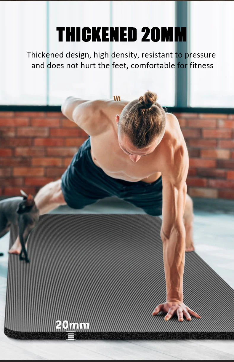 200x100cm Large Yoga Mat Man Thick Non-slip Fitness Exercise Mat Soundproof Workout Pad Body Building Pilates Yoga Equipment