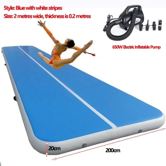 12m 14m 16m Inflatable Yoga Mat 20cm Gymnastics Mat Training Artistic Fitness Beginner Floor Air Track Mat Trampoline Gym Mats