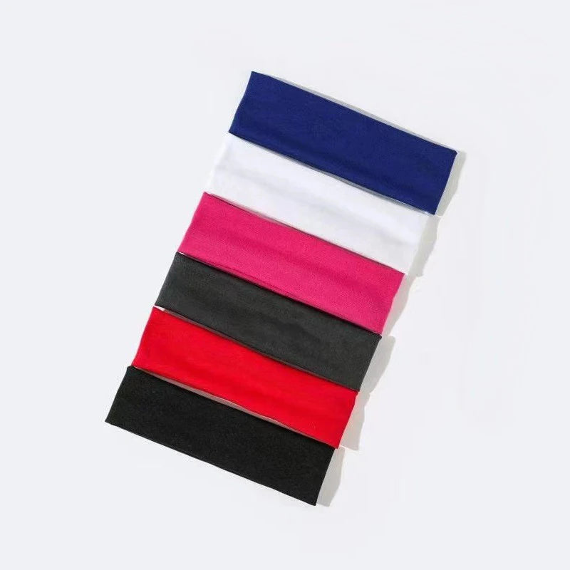 New Cotton Hairband Men's Women's Sports Yoga Head band Solid Color Headwear Makeup Accessories Running Fittness sweatband