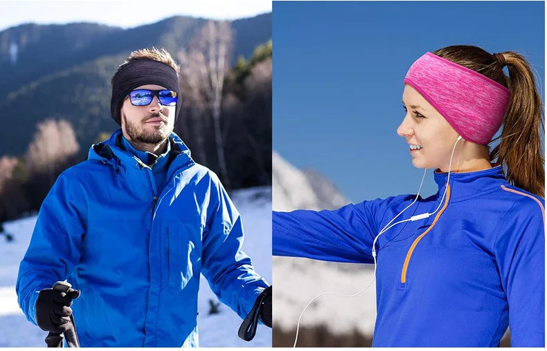 Outdoor Sports Hair Sweat Fleece Ear Cover Women Girls Men Running Headband Ear Warmer Winter Sweatband Ear Muffs Yoga Headband