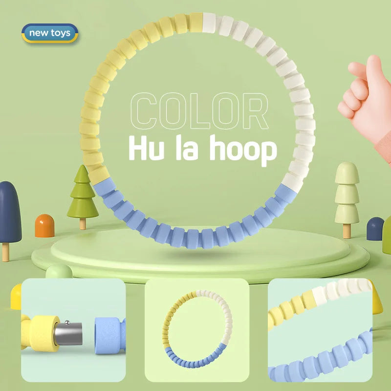 3/4/5/6 Tubes Detachable Hula Circle Portable Exercise Hoops for Children Body Building Sports Hoop Adult Waist Loss Weight Hoop