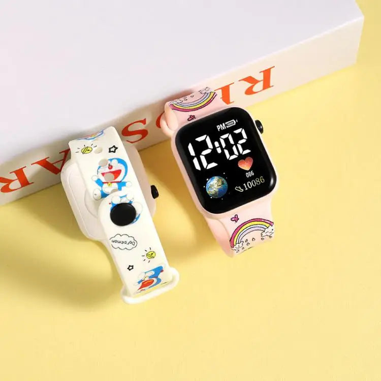 Sanrio Children Watches Girls Reloj Hello Kitty Cartoon Digital Watch Portability Led Inteligente Alarm Clock Kids Birthday Gift