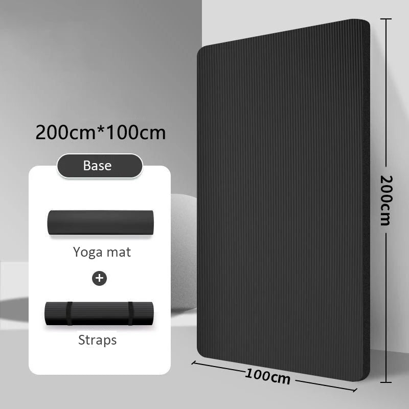 200x100cm Large Yoga Mat Man Thick Non-slip Fitness Exercise Mat Soundproof Workout Pad Body Building Pilates Yoga Equipment