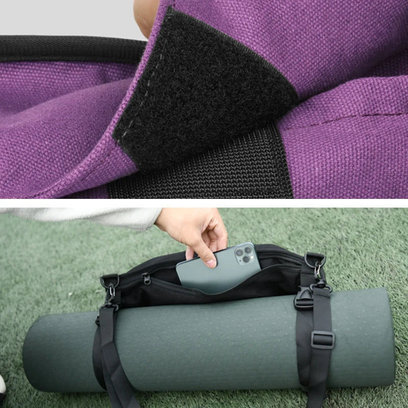 Yoga Mat Carrier Bag Multifunctional Oxford Yoga Pilates Mat Storage Case Large Capacity Foldable for Tourism Fitness (NO Mat)