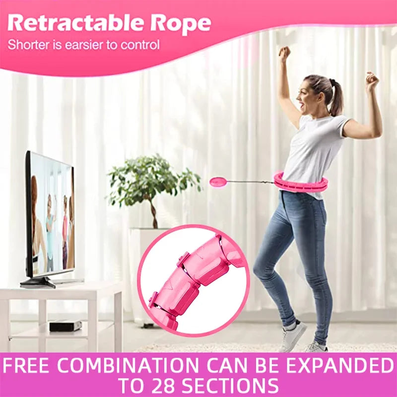 Weighted Hula Circle Hoops for Adults Weight Loss Plus Size for Adults Smart Exercise