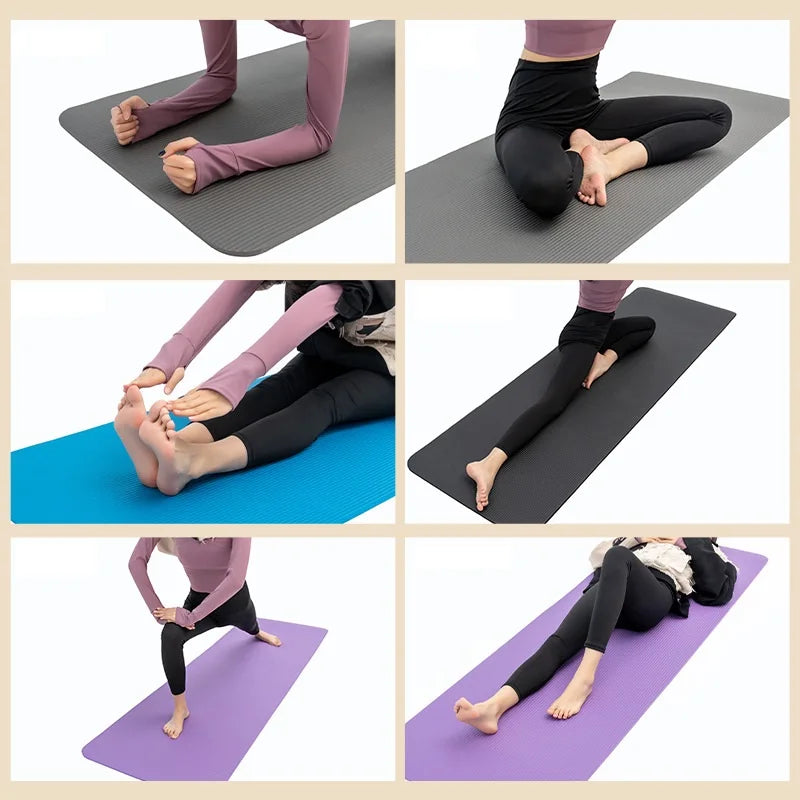 High Quality Durable Fitness Yoga Pad Good Rebound Nature Rubber NBR Home Gym Large 15mm Non slip Yoga Mat