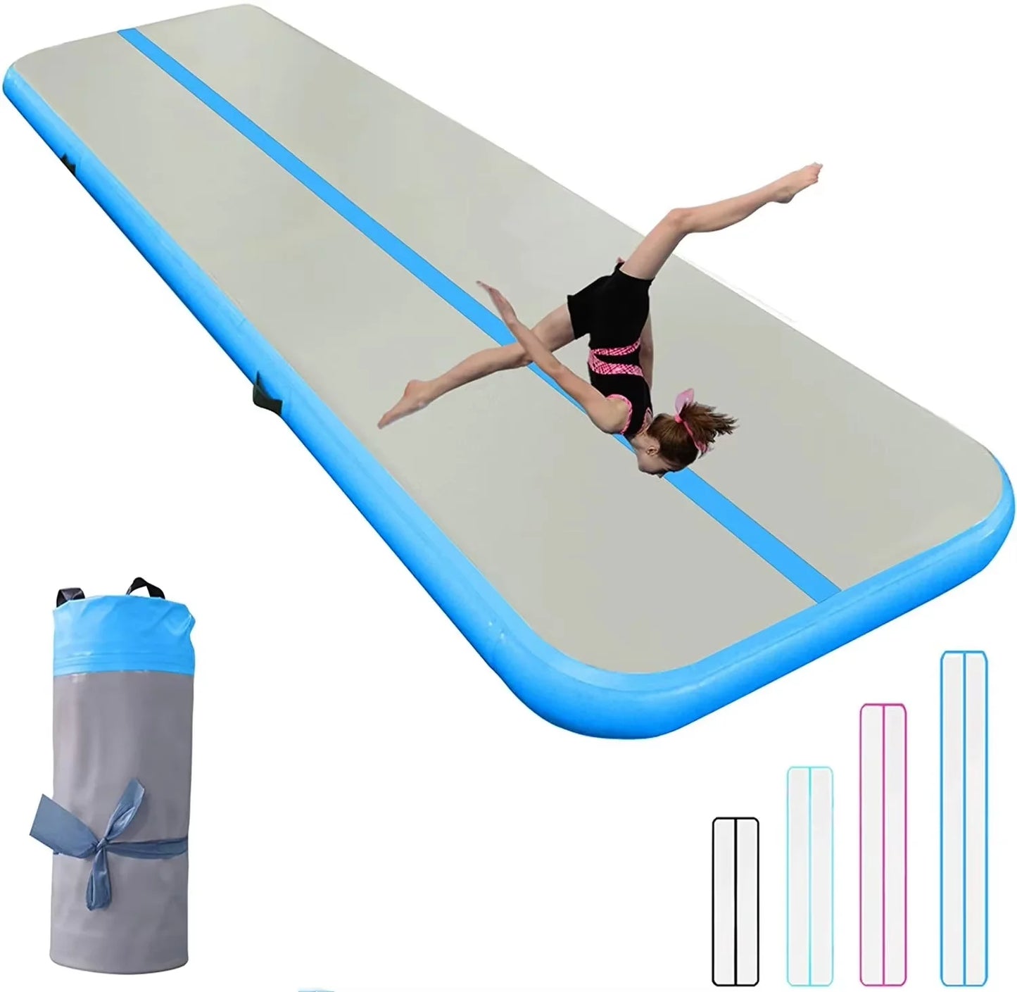 Inflatable Gymnastics Tumbling Mat 6x2x0.2M AirTrack Air  Floor Trampoline for Home Use/Training/Cheerleading Bouncing Mat