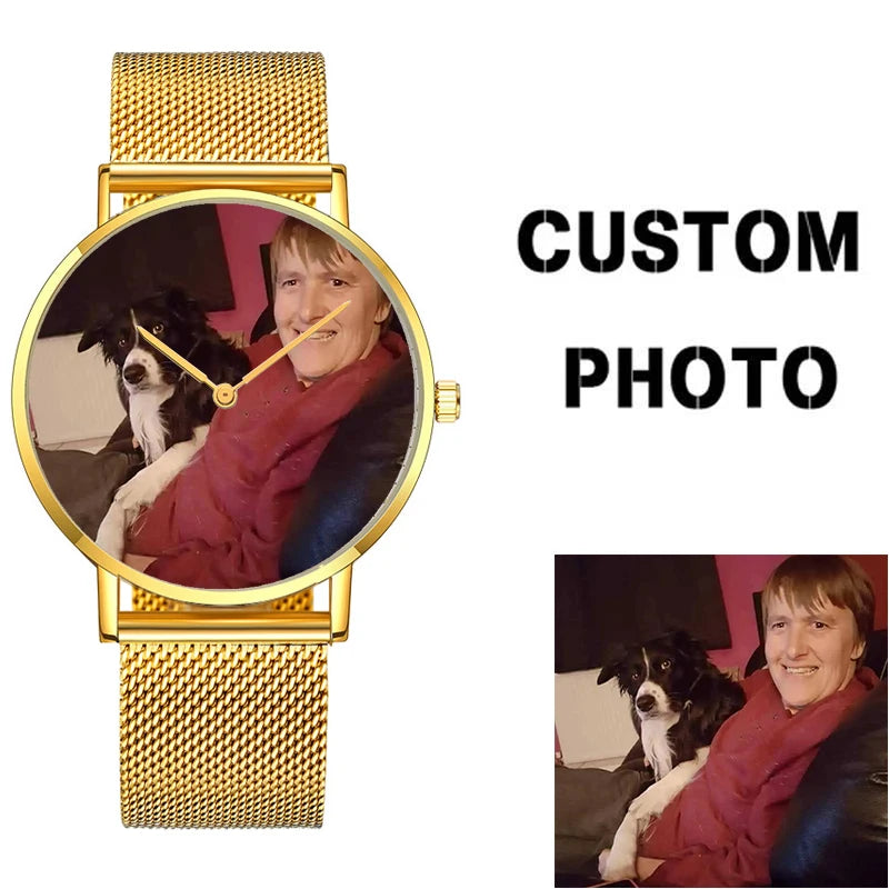 Custom Watch Logo Personal Picture Printing Creative Letter Text Watch Make Your Own Watch