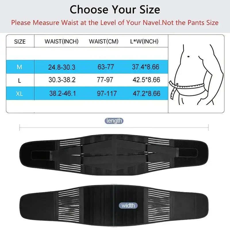 Back Brace Adjustable Waist Belt Support Brace for Lumbar Trainer Sweat Belt for Sports New Assistance Waist Cushion