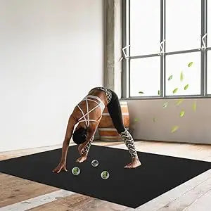 Large Exercise Mat 8'x5'|12'x6' Workout Mat for Home Gym Mats Exercise Heavy Duty Gym Flooring Fitness Mat Large Yoga  Cardio