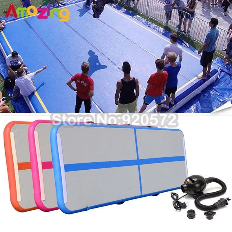 Inflatable Gymnastics Tumbling Mat 6x2x0.2M AirTrack Air  Floor Trampoline for Home Use/Training/Cheerleading Bouncing Mat