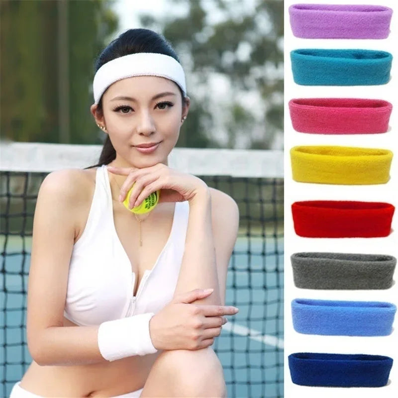 Outdoor Sports Headband Portable Fitness Hair Bands Man Woman Hair Wrap Brace Elastic Cycling Yoga Running Exercising Sweatband