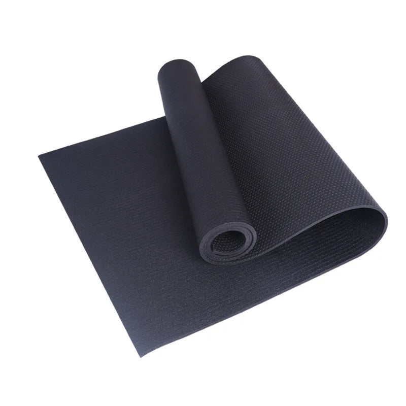 PVC High Density Yoga Mat Extra Large Wide Non-Slip Fitness Black Mat 6mm Fitness Sports Products Yoga Mat