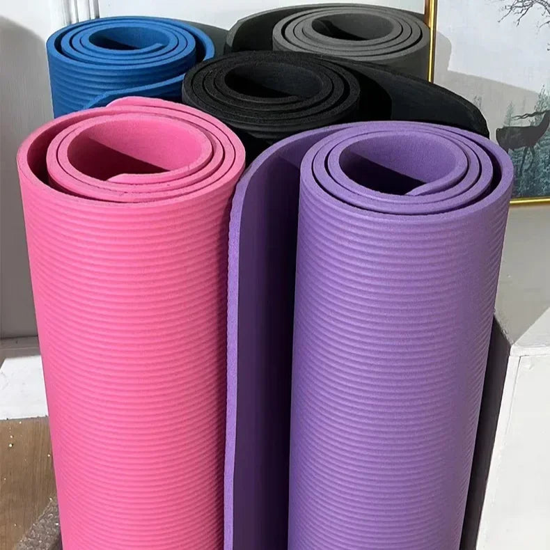 High Quality Durable Fitness Yoga Pad Good Rebound Nature Rubber NBR Home Gym Large 15mm Non slip Yoga Mat