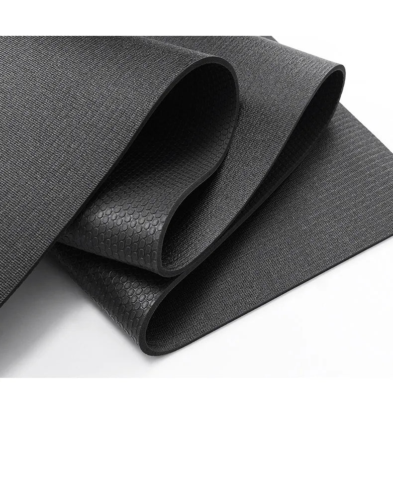 PVC High Density Yoga Mat Extra Large Wide Non-Slip Fitness Black Mat 6mm Fitness Sports Products Yoga Mat