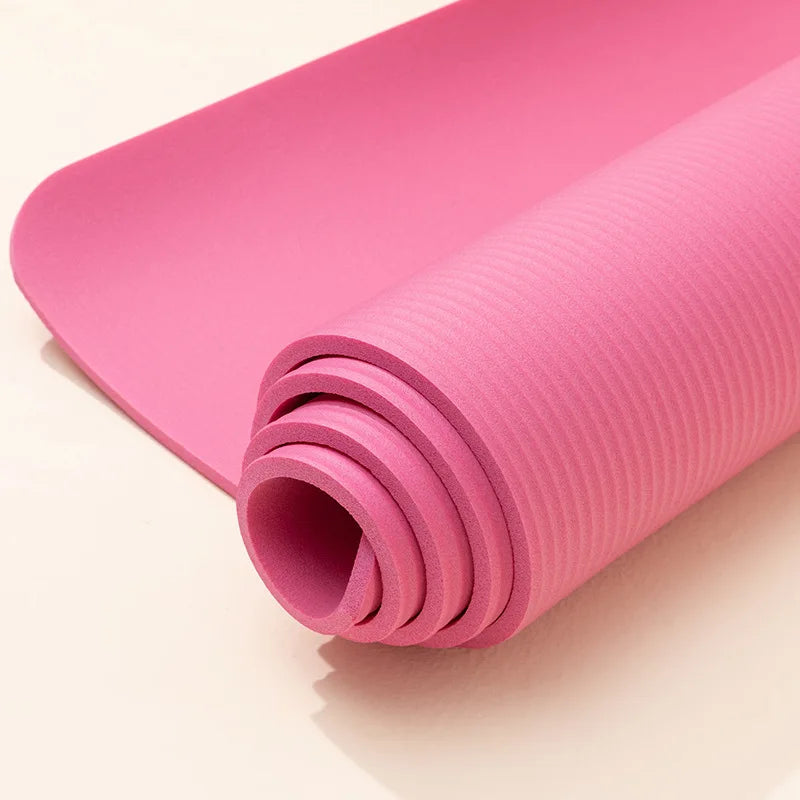 High Quality Durable Fitness Yoga Pad Good Rebound Nature Rubber NBR Home Gym Large 15mm Non slip Yoga Mat