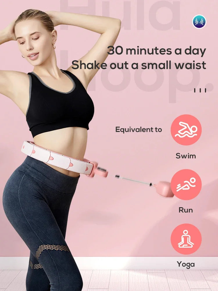 Mobile Gym Fitness Hoops Ring Detachable Intelligent Loss Weight Thin Waist Fitness  Adjustable Magneticsmart weighted hula ring