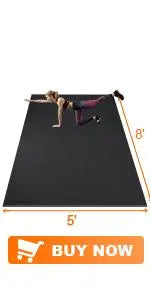 Large Exercise Mat 8'x5'|12'x6' Workout Mat for Home Gym Mats Exercise Heavy Duty Gym Flooring Fitness Mat Large Yoga  Cardio