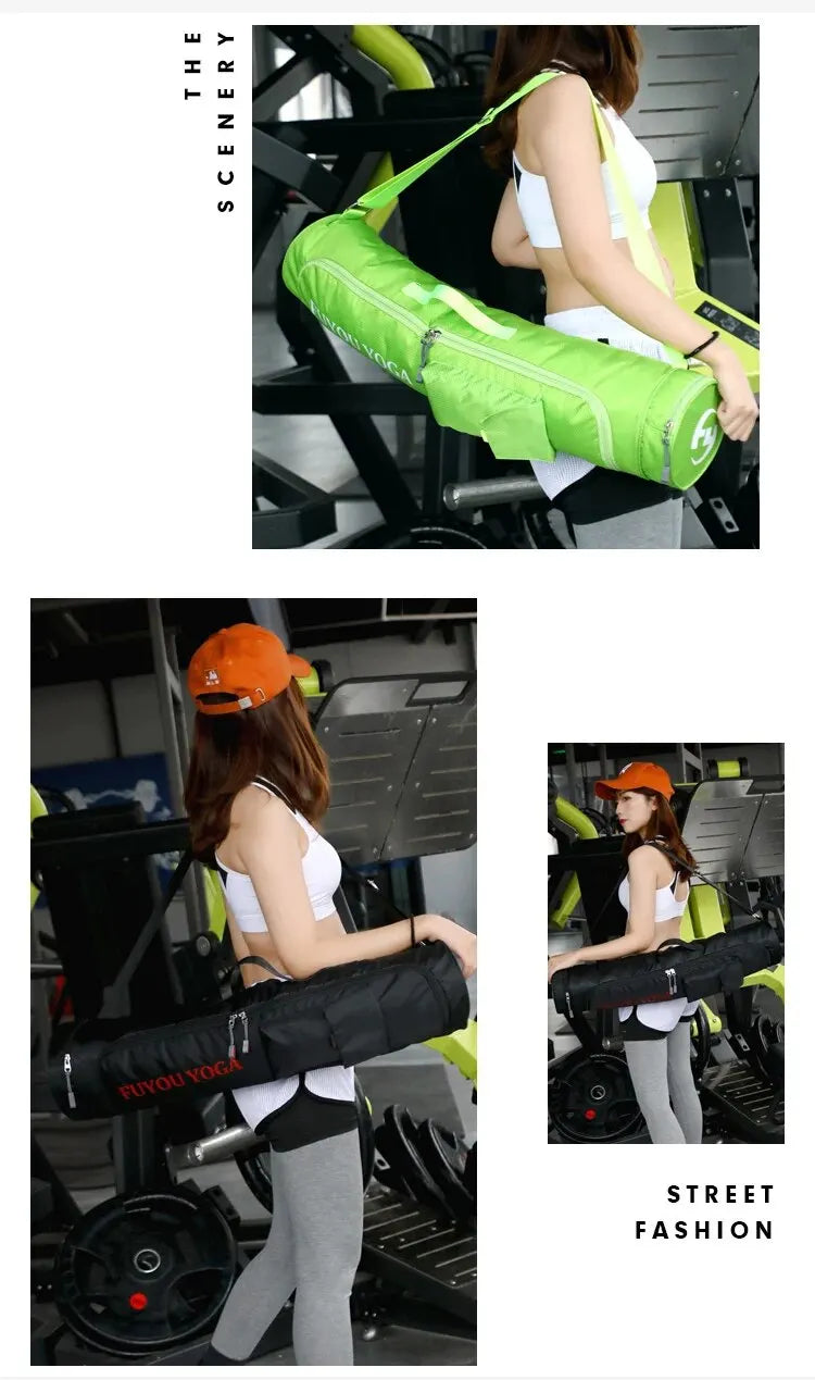 Yoga Mat Storage Bag Female Multifunctional Large-capacity Lightweight Nylon Cloth Bag Sports Fitness Yoga Bag