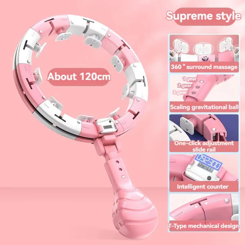 PP plastic adjustable Fitness exercise Hoop Detachable Ring Smart Counting Hula Circle Hoop for Adult Weight Loss