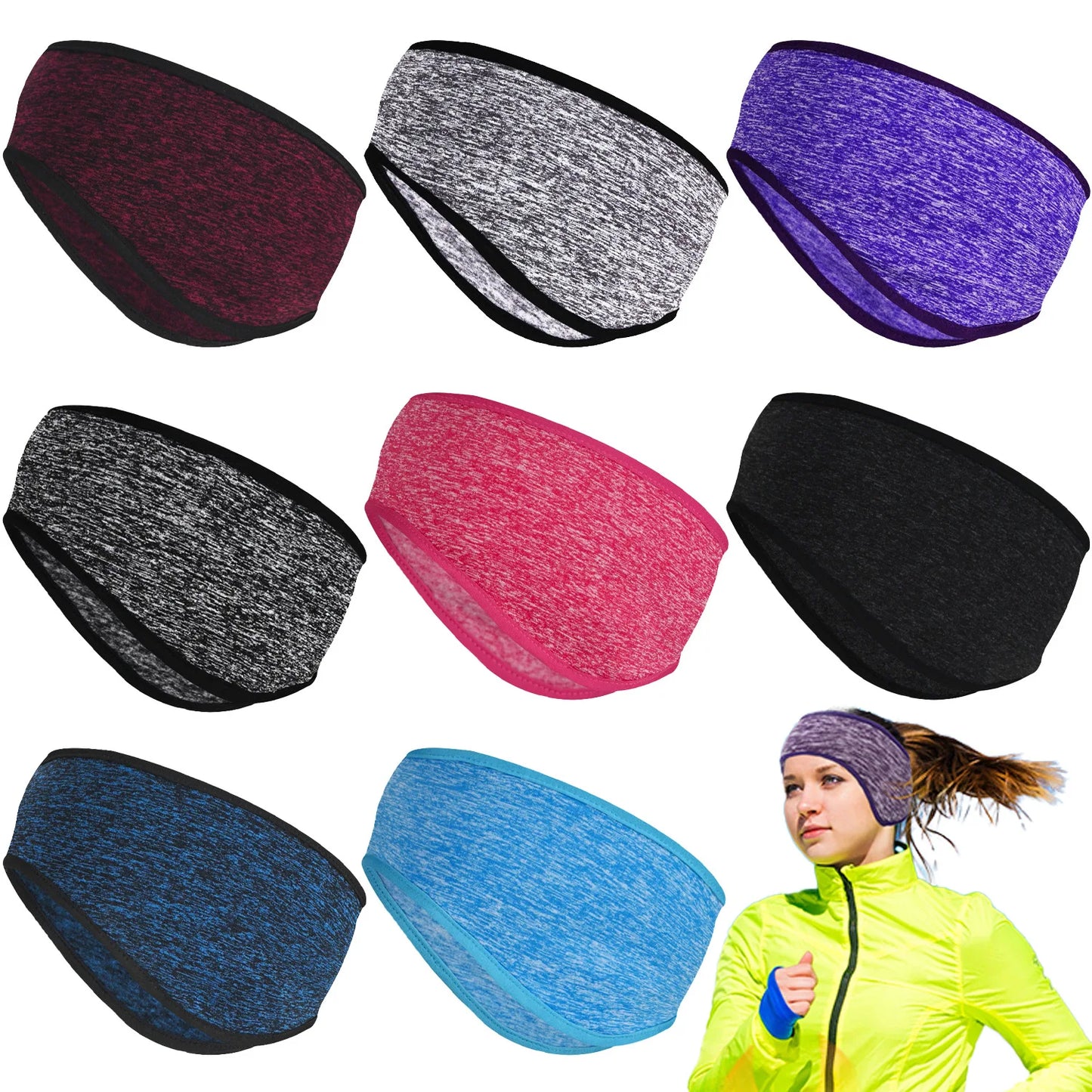 Outdoor Sports Hair Sweat Fleece Ear Cover Women Girls Men Running Headband Ear Warmer Winter Sweatband Ear Muffs Yoga Headband