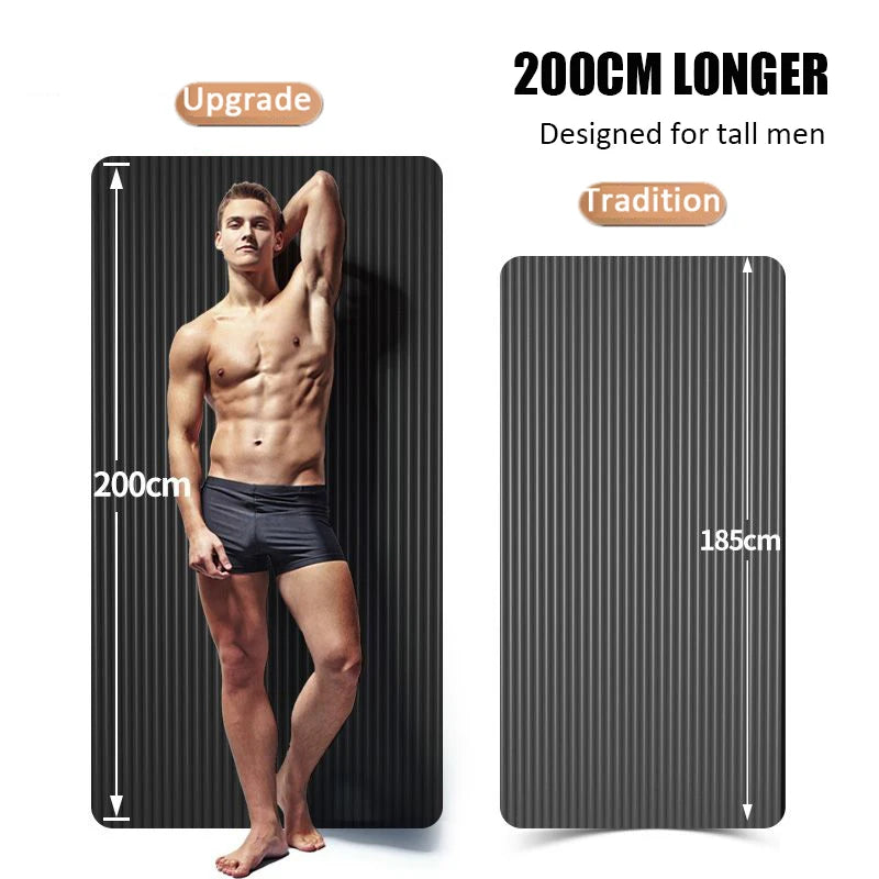 200x100cm Large Yoga Mat Man Thick Non-slip Fitness Exercise Mat Soundproof Workout Pad Body Building Pilates Yoga Equipment