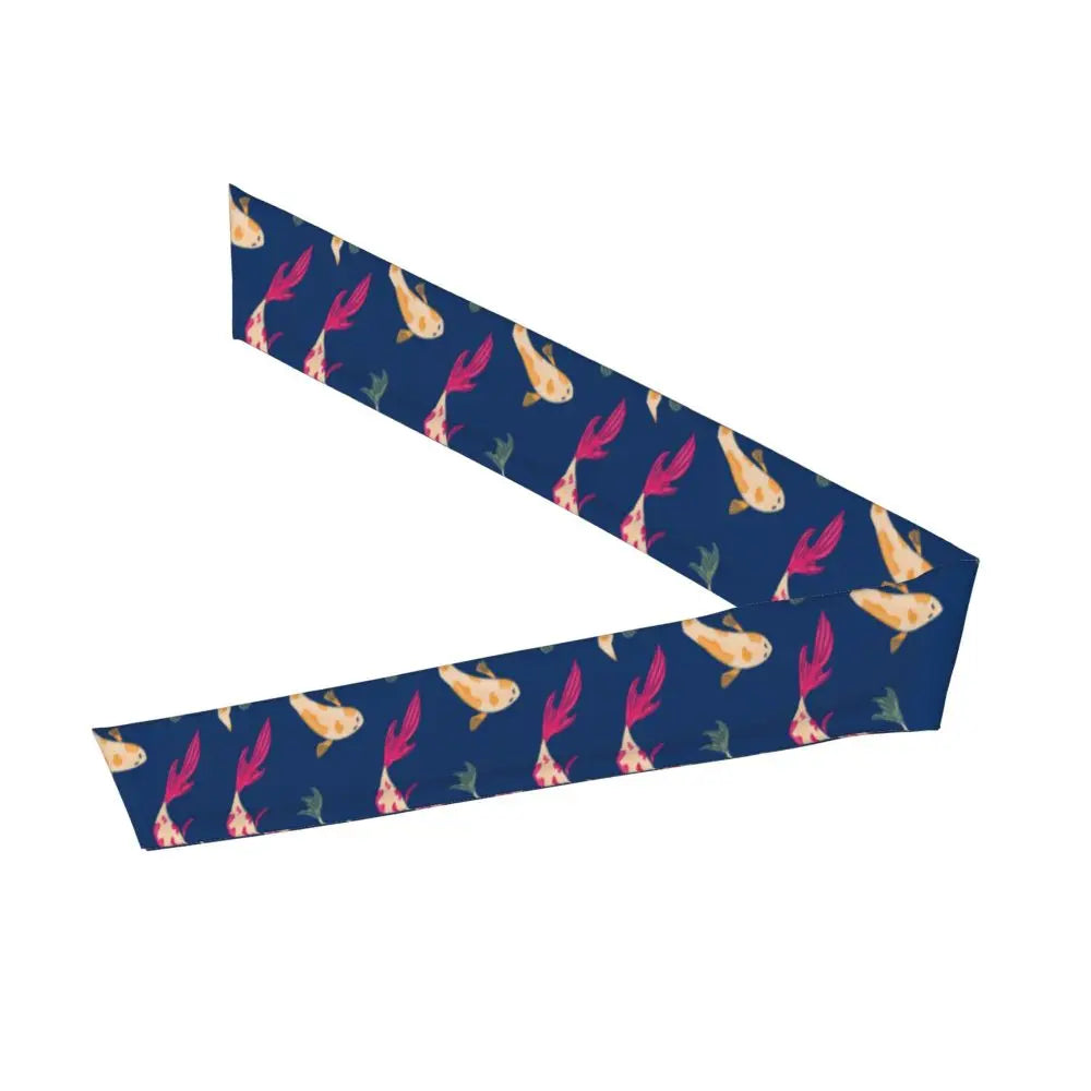 Tie Headbands Hand Drawn Colours Fish Sports Head Band Athletic Sweatband Bandana Sweat Wicking